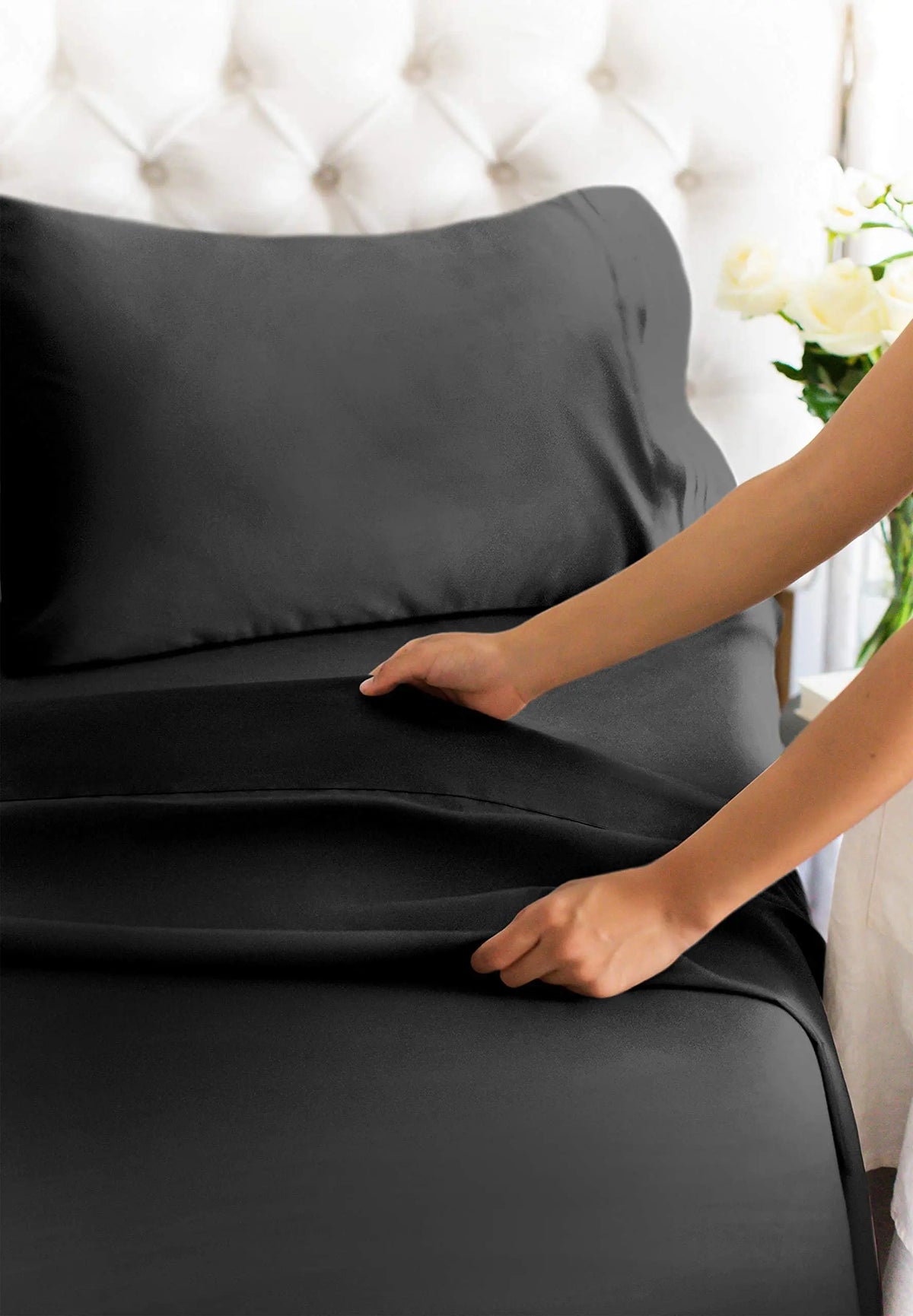 4-Piece Brushed Microfiber Bed Sheet Set with Deep Pockets
