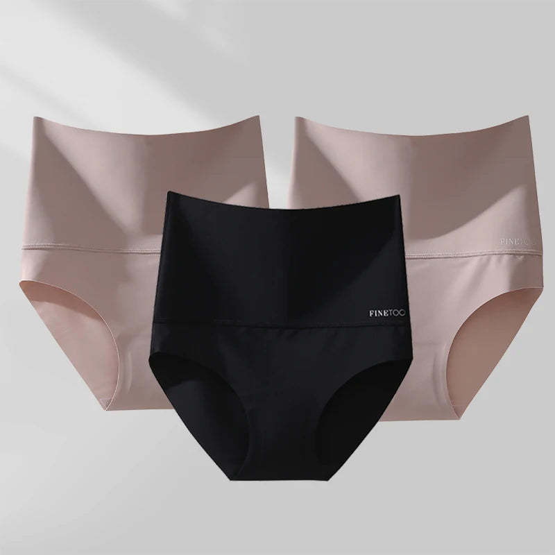Women's Seamless High Waist Shapewear Panties – 3-Piece Set | Tummy Control Slimming Bodyshaper (S–XL)