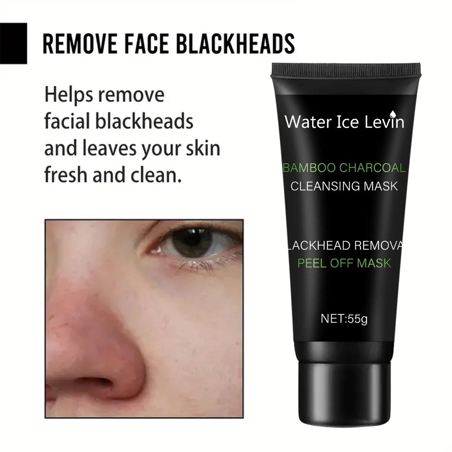 Bamboo charcoal cleansing mask Blackhead Removal Deep Mask Deep Cleansing Cleansing Exfoliating Mask Treatment Black Mask