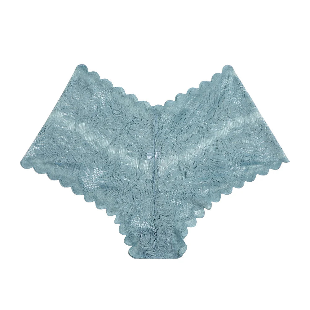 Women's Floral Lace Cheekie Panties – 3-Piece Set | Hollow Out Sexy Bikini Underwear (S–XL)