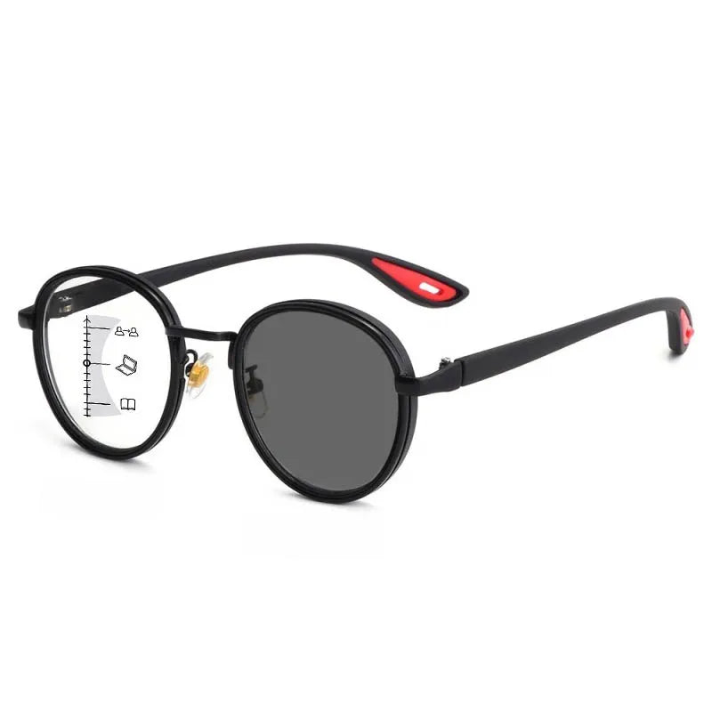 Round Progressive Photochromic Reading Glasses | +1.00 to +4.00