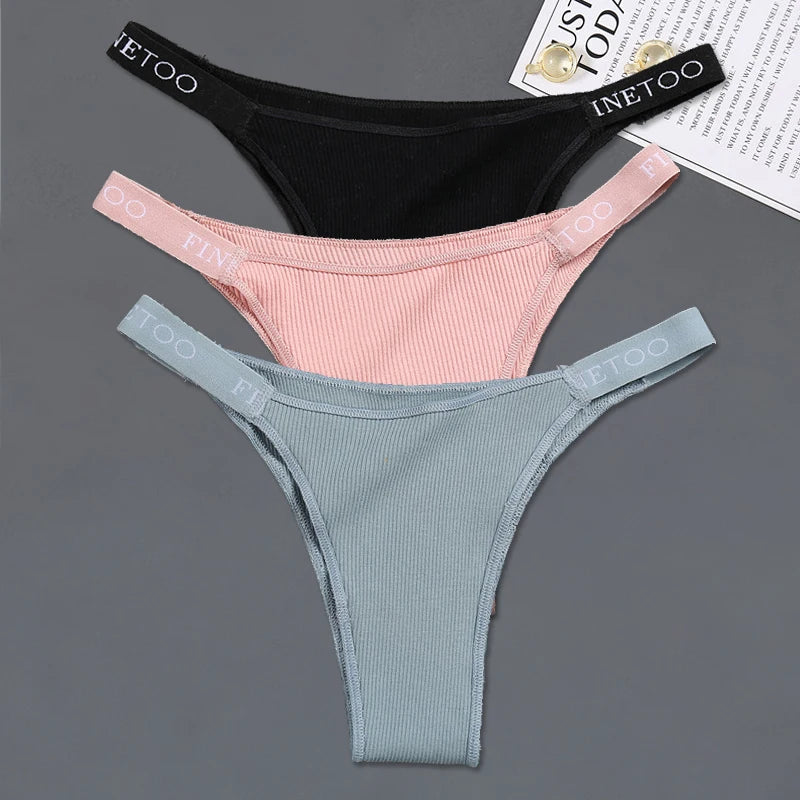 3-Pack Cotton Low-Rise Brazilian Bikini Panties – Soft Comfortable Underwear for Women (M–XL, 14 Color Sets)