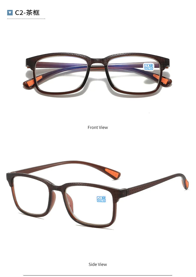 Classic Rectangular Glasses for Men & Women | Myopia Options
