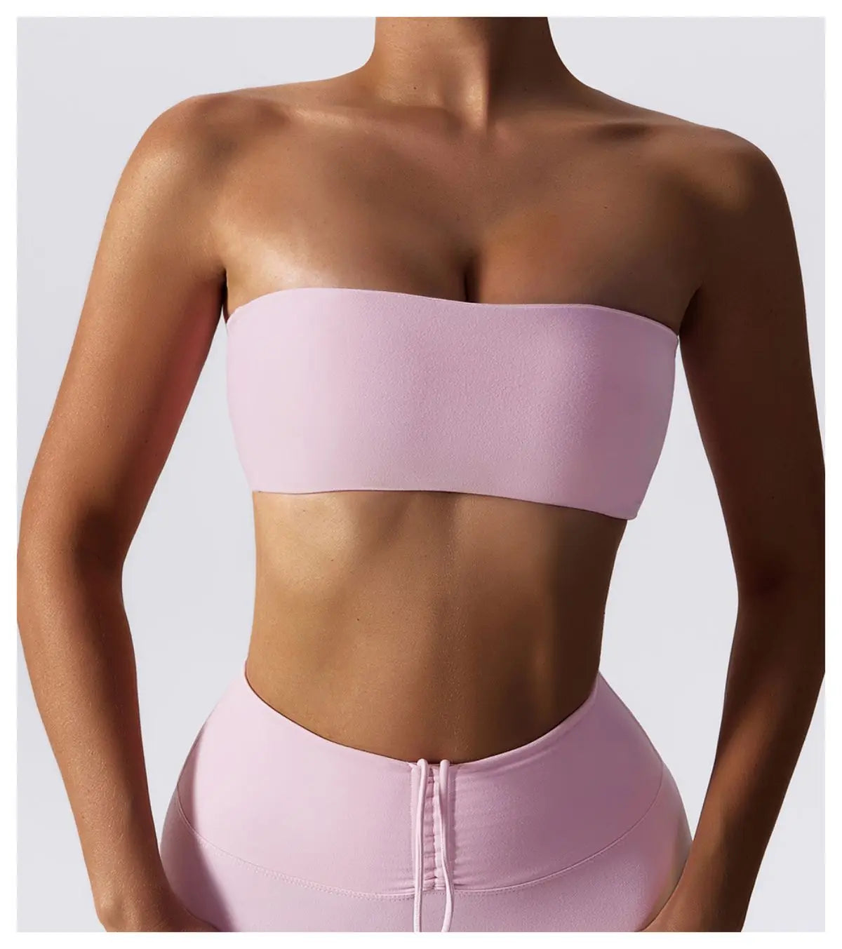 Strapless Sports Bra – Quick-Dry Tube Top Chest Wrap for Yoga, Gym & Fitness