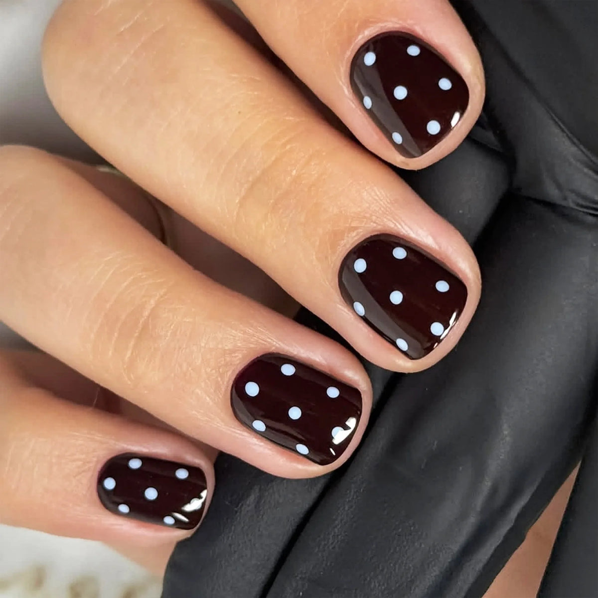 Short Squoval Press-On Nails - Glossy Solid Colors, 24-Piece Set