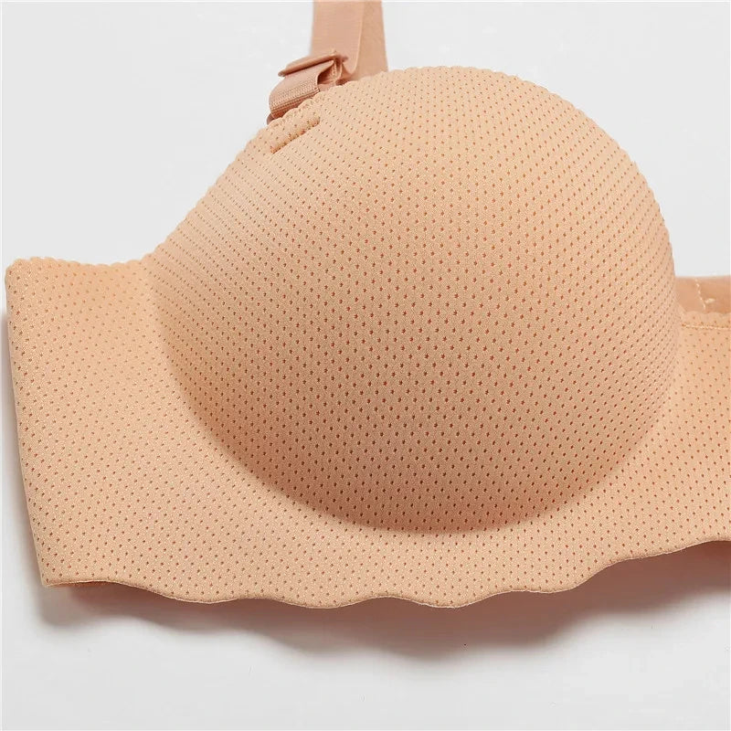 Seamless Push-Up Bralette — Wire-Free Padded Bra with Detachable Straps