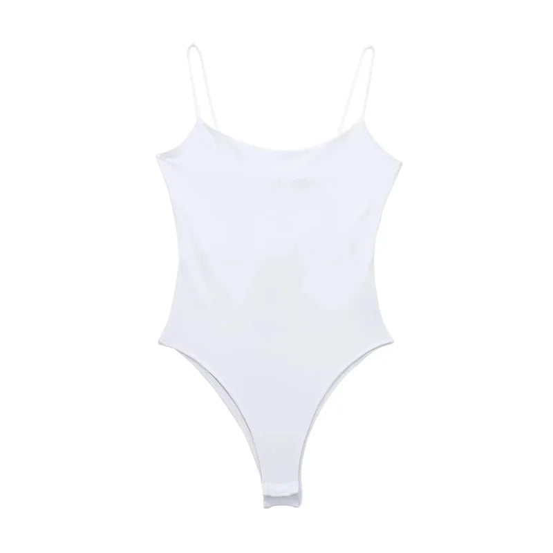 Slim-Fit Spaghetti Strap Bodysuit — Backless One-Piece | Women's Lingerie