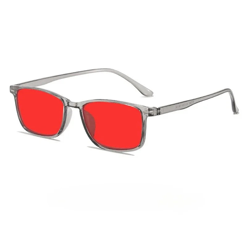 Rectangle Tinted Glasses | Orange & Red Lens Styles