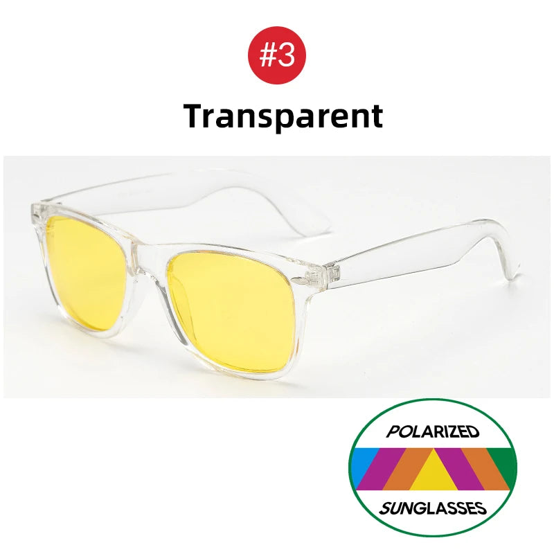 Square Yellow-Tinted Glasses | 3 Frame Finishes