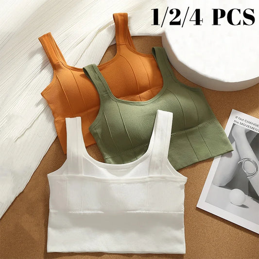 Seamless Sports Bra – Anti-Sweat Push Up Yoga & Gym Crop Top