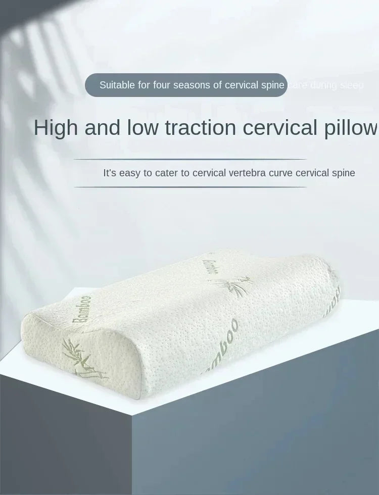 Memory Foam Pillow, Contoured Neck Support, 50 × 30 cm