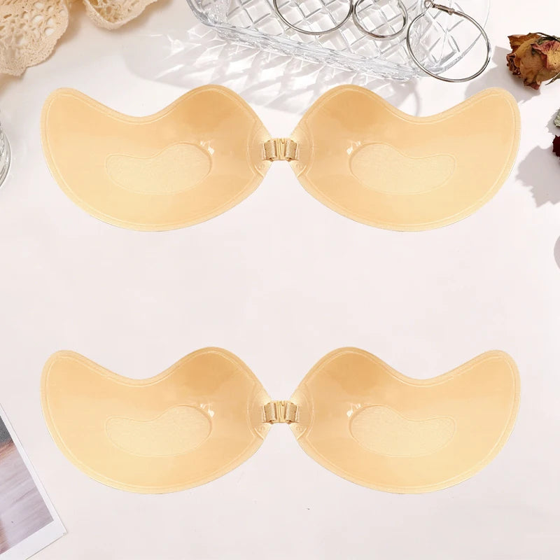 Self-Adhesive Silicone Bra Pads — Strapless Invisible Push-Up Mango Shape