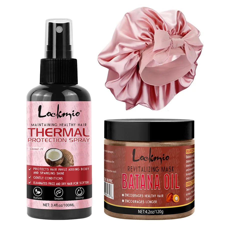 Lockmio Heat Protectant Spray for Hair – UV & Thermal Protection, Moisturizing & Shine Boost (100ml)