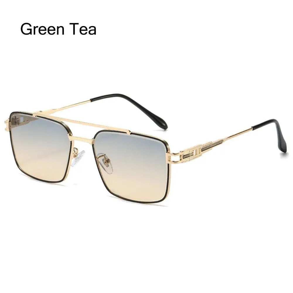 Double-Bridge Rectangle Sunglasses | Gradient Lens Options