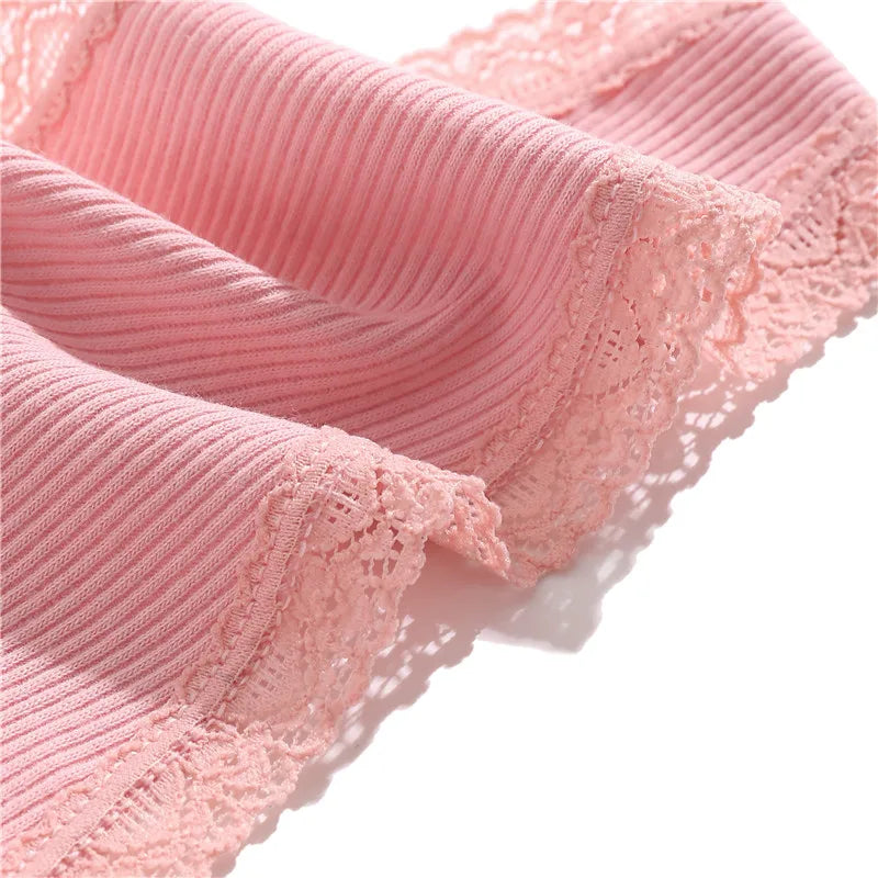 Women's Cotton Lace G-String Thongs – 4-Piece Set | Low Rise Adjustable Waistband Hipster Underwear (S–XL)