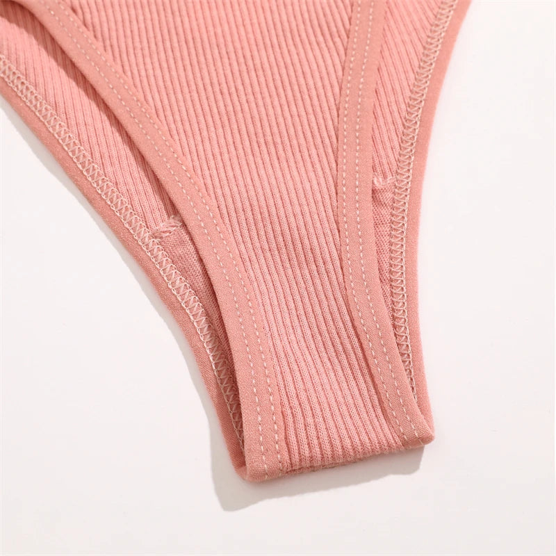 Double Strap Ring Detail Thong — Low-Rise Seamless G-String