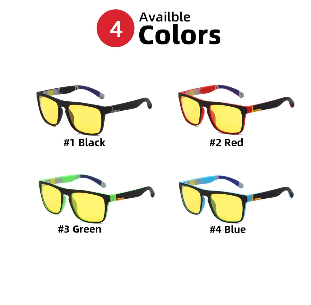 Yellow-Tinted Square Glasses | 4 Frame Colors