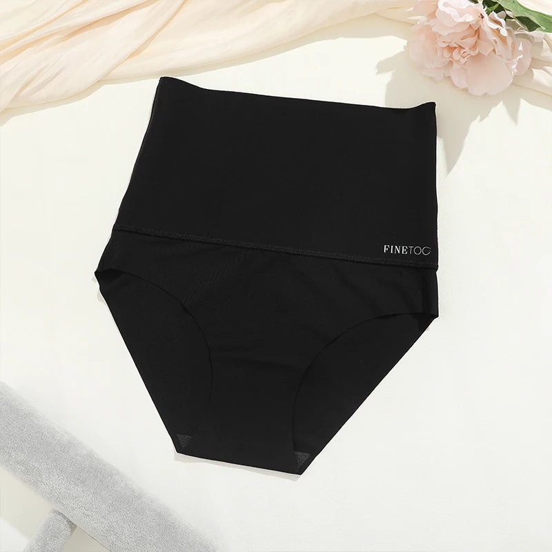 FINETOO Seamless High Waist Panties Women's Abdomen Hip Lift Briefs Body Shaping Lingerie Pants Plus Size Breathable Underwear