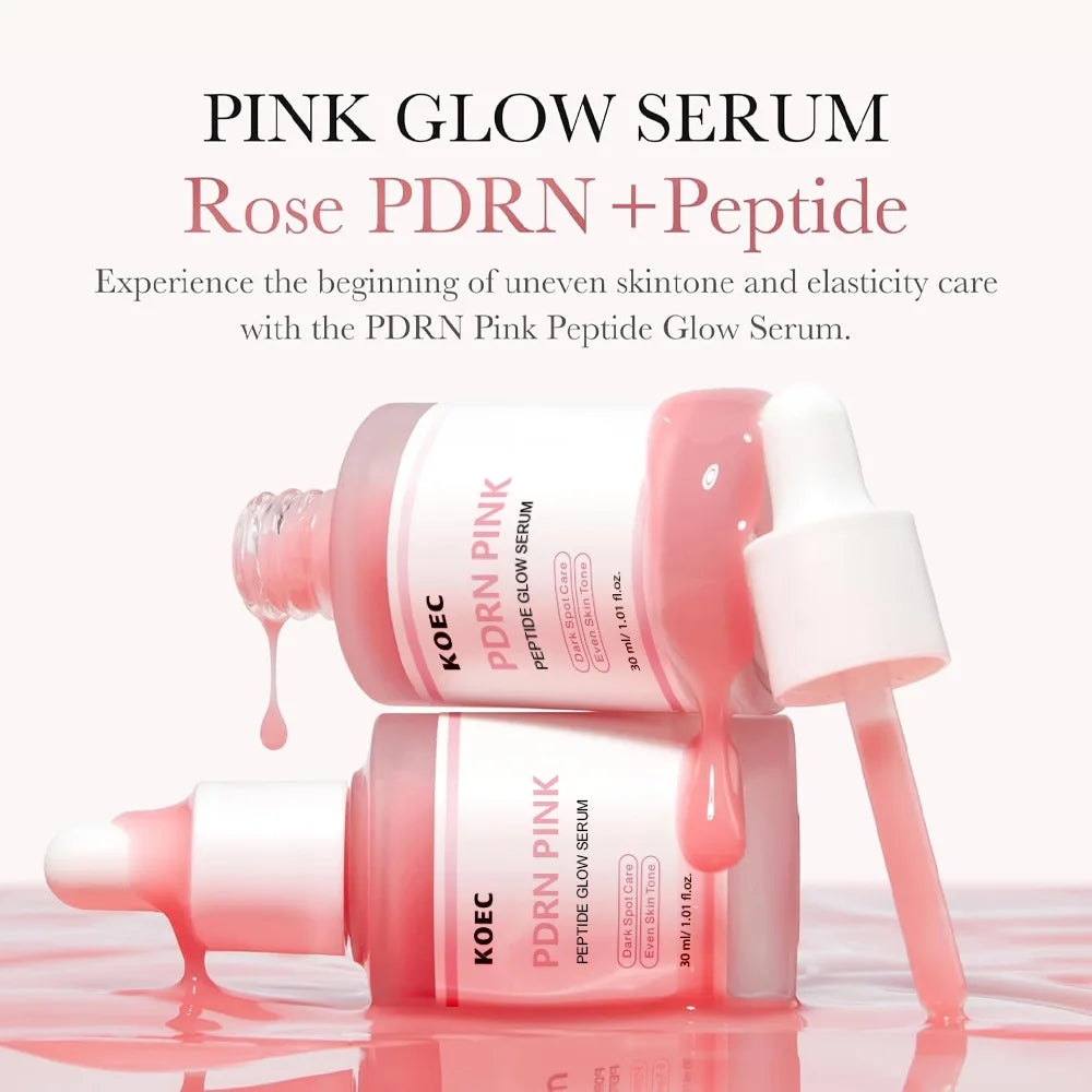Rose Peptide Glow Serum with Niacinamide – Hydrating, Firming & Brightening Face Serum (2pcs)