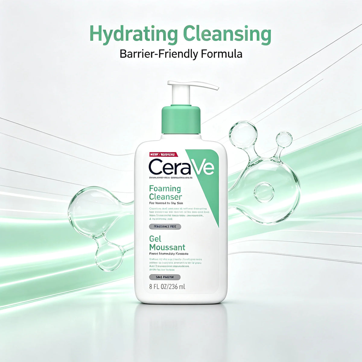 CeraVe Foaming Cleanser for Normal to Oily Skin – 236ml