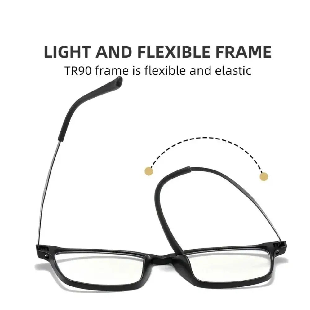 Rectangle Reading Glasses | Black & Matte Black, +1.00 to +4.00