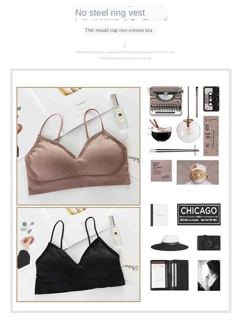 Women's Backless V-Neck Sports Bra – Seamless Push-Up Bralette | Yoga & Sleep