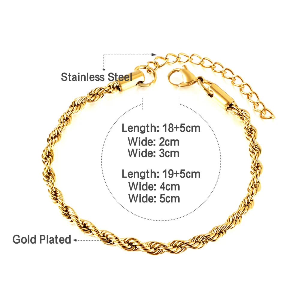 Blade Chain Bracelet – 18K Gold-Plated Snake Chain Stainless Steel Wrist Bracelet for Women
