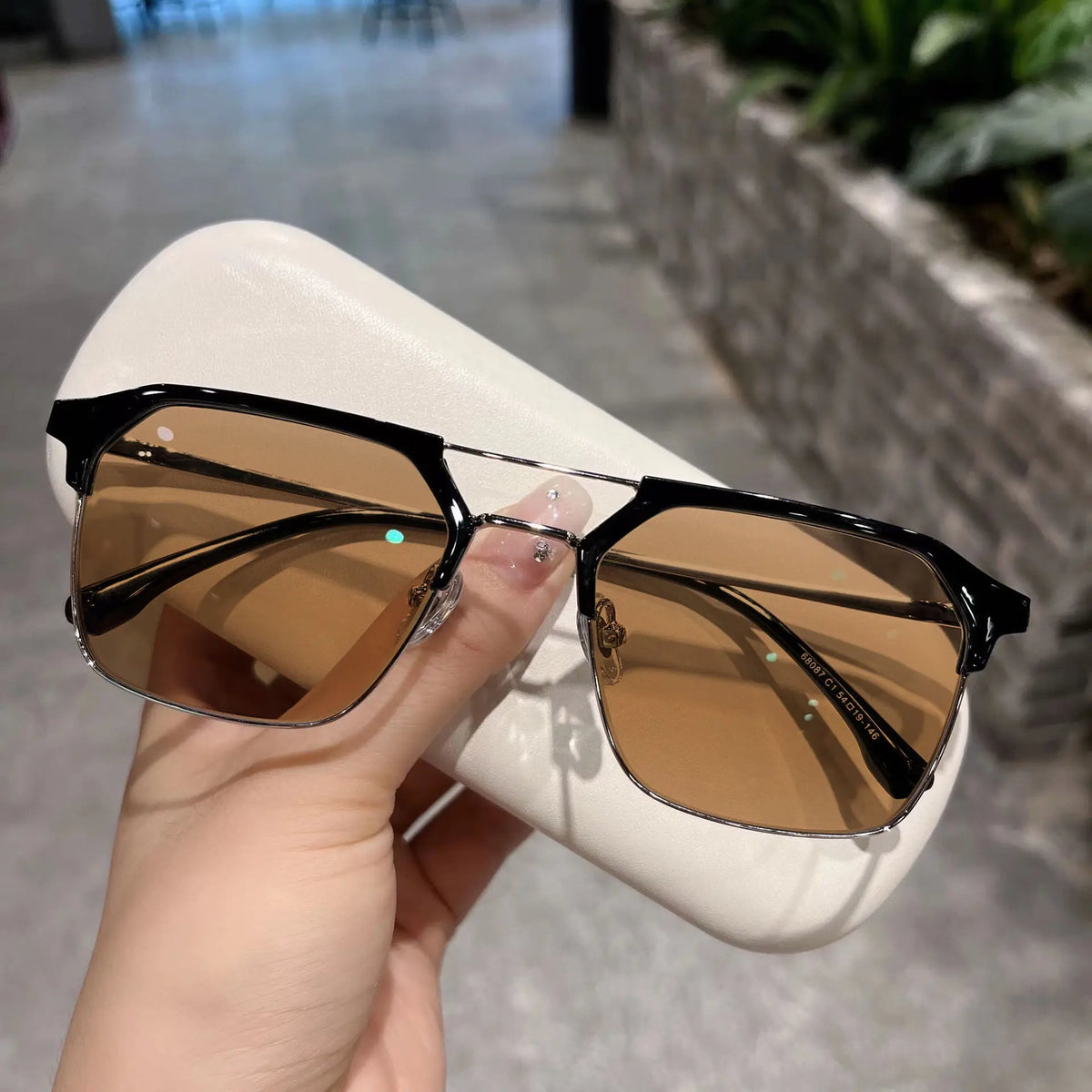 Luxury Intelligent Photochromic Myopia Glasses Double Deam Color Changing Finished Near-sighted Eyewear Men Women Minus Diopters