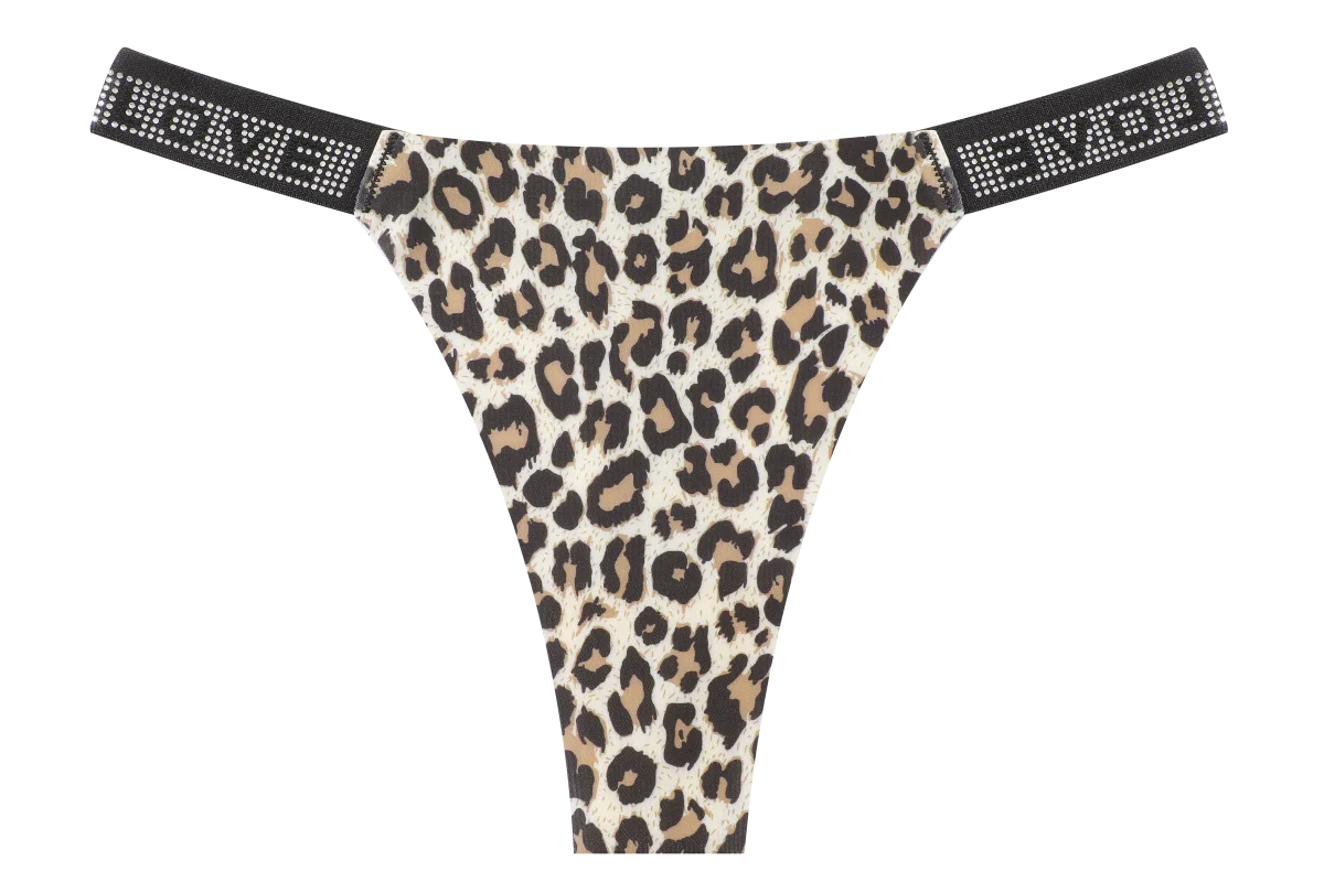 Rhinestone Letter Diamond G-String Thong – Shiny Low-Rise Sexy Underwear for Women (S–XL, 14 Styles)