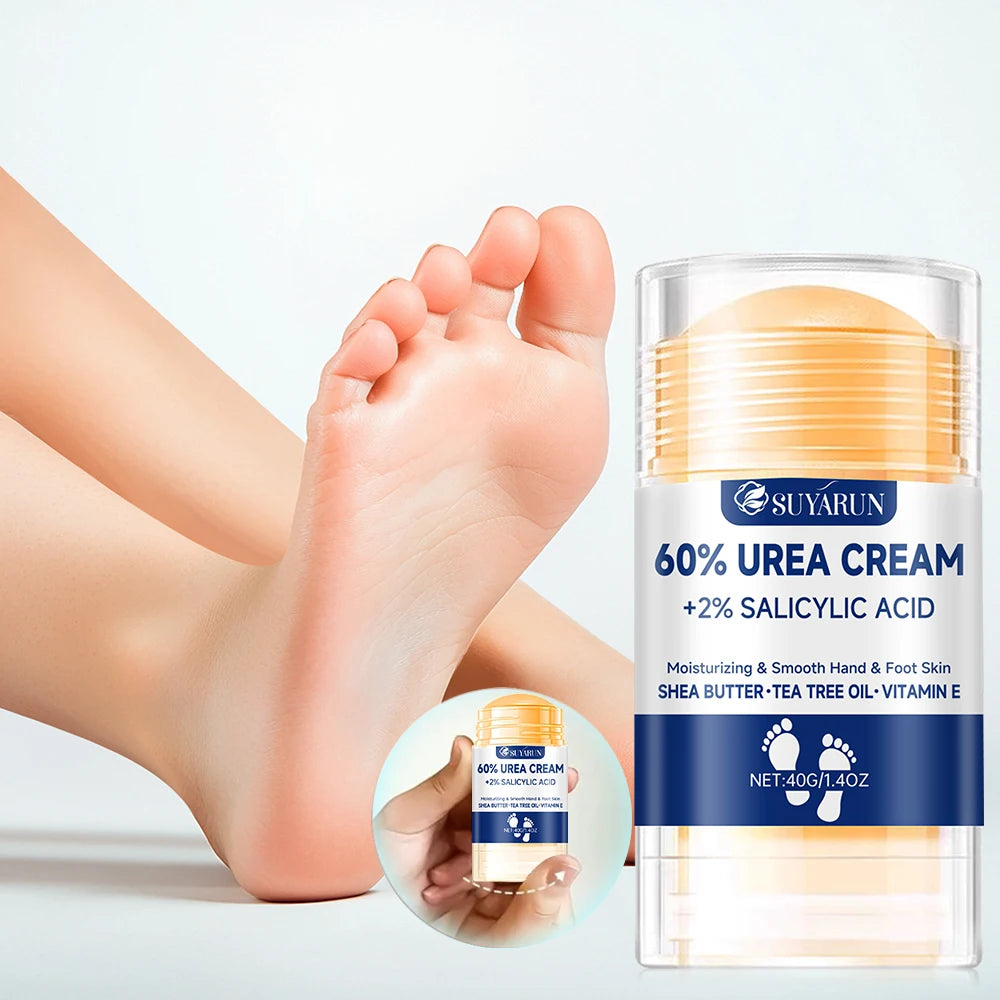 60% Urea Foot Cream Stick – Moisturizing, Exfoliating & Cracked Heel Repair for Dry Feet
