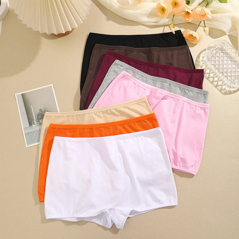 Women's Cotton Boyshort Panties – 4-Piece Set | Seamless Comfortable Underwear (XS–1XL)
