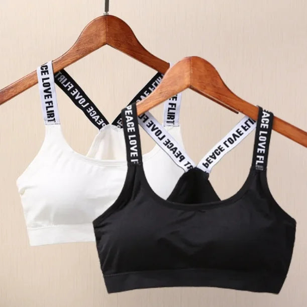 Women's Seamless Yoga Crop Top – Wire-Free, Padded, Wide Strap Activewear Tank