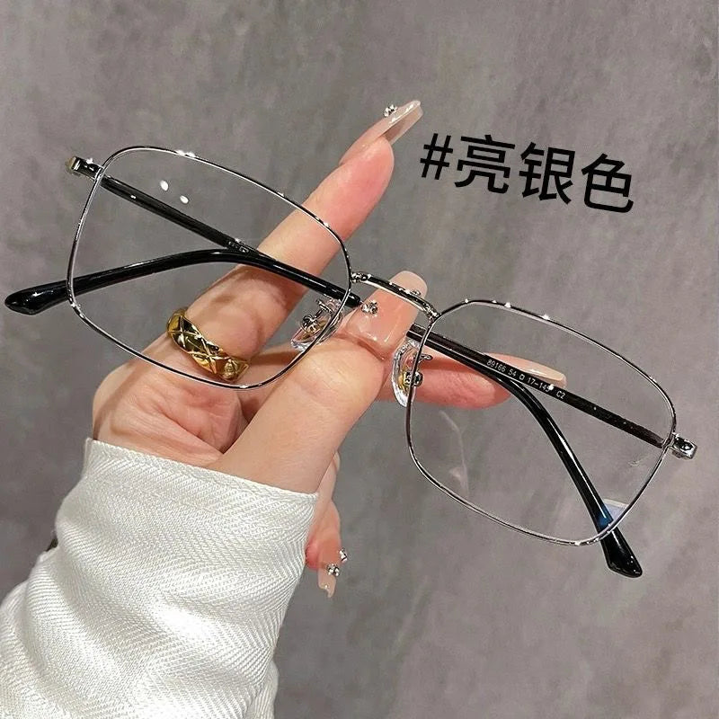 Square Metal Myopia Glasses | -0.50 to -6.00 Lens Options