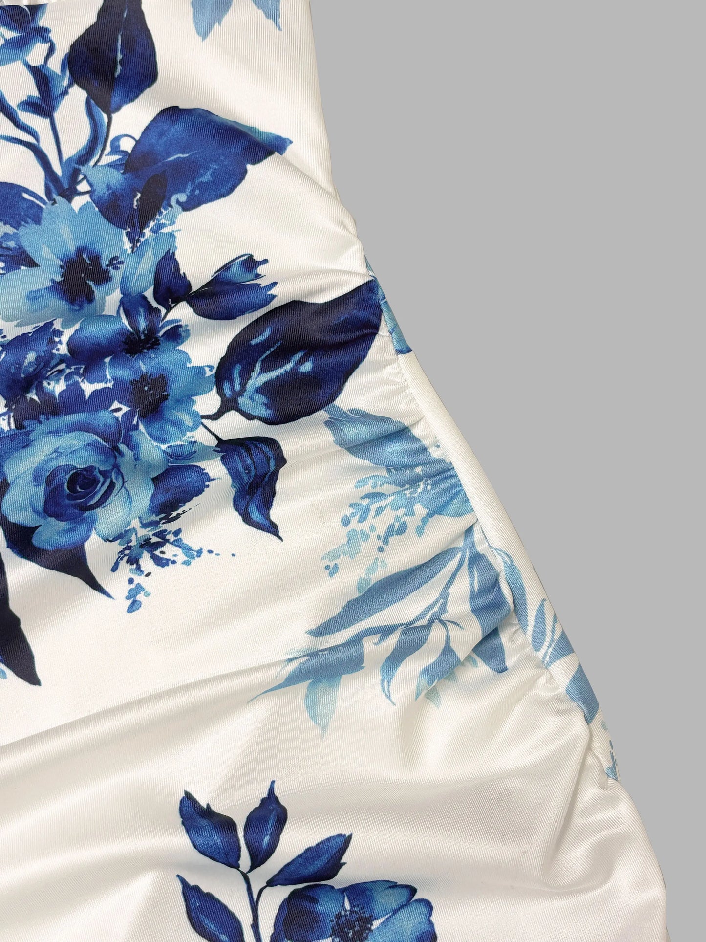 Drawstring Printed Bodycon Split Cami Dress Sexy Slim-fit Essential for Daily & Dates