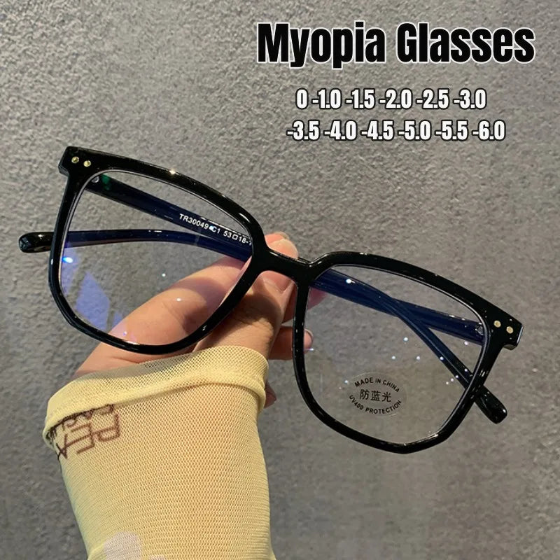 Clear & Gradient Square Glasses | Myopia Lens Options