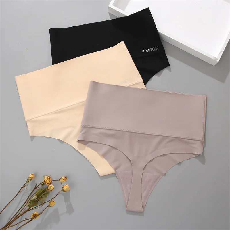 High Waist Seamless Thong — Smooth Sculpting G-String Panties