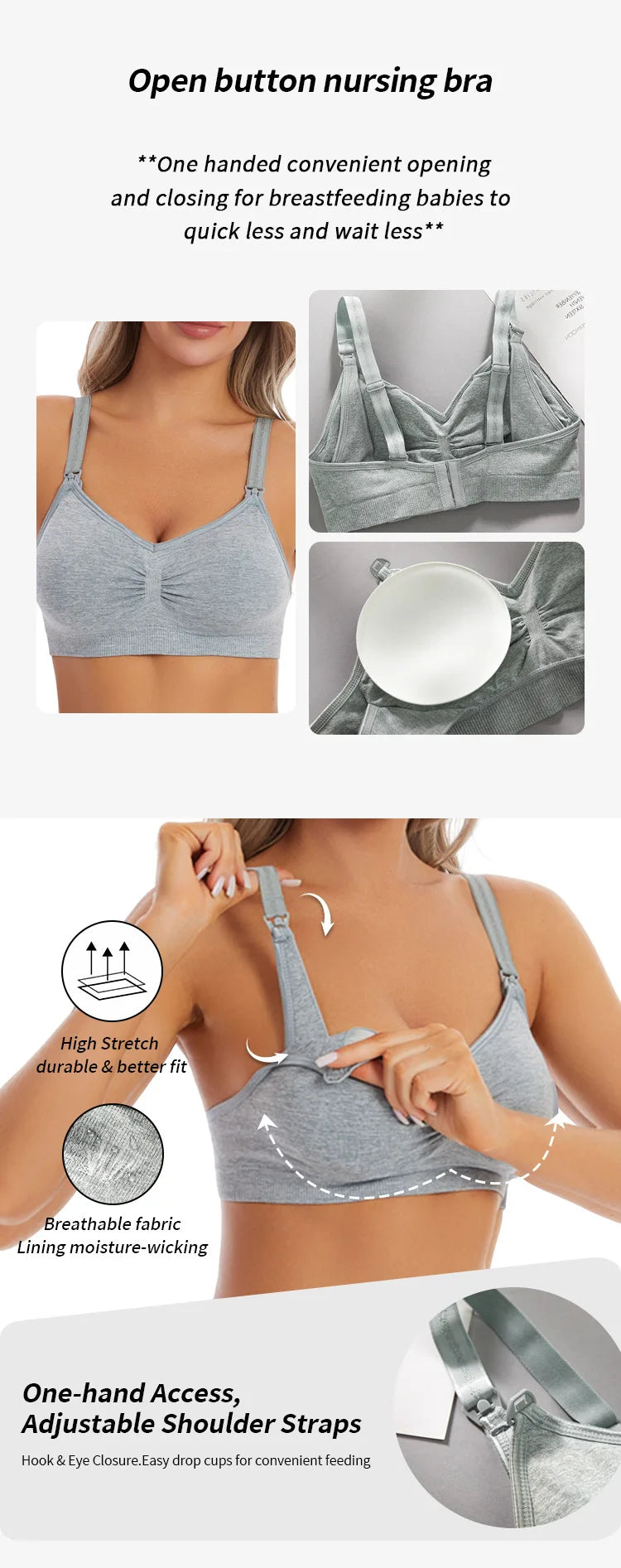 Maternity Nursing Bras Cotton Breastfeeding Pregnant Women Pregnancy Underwear Breast Feeding Bra Clothing Lactancia
