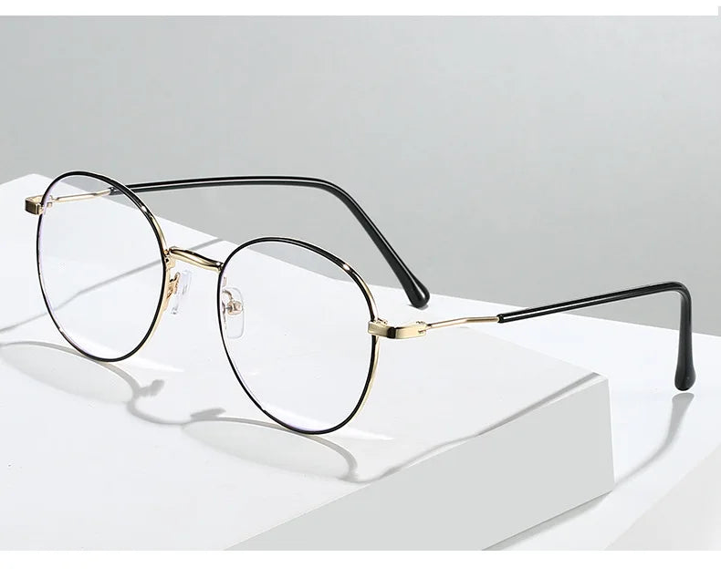 Vintage Round Metal Glasses for Men & Women | Myopia Options