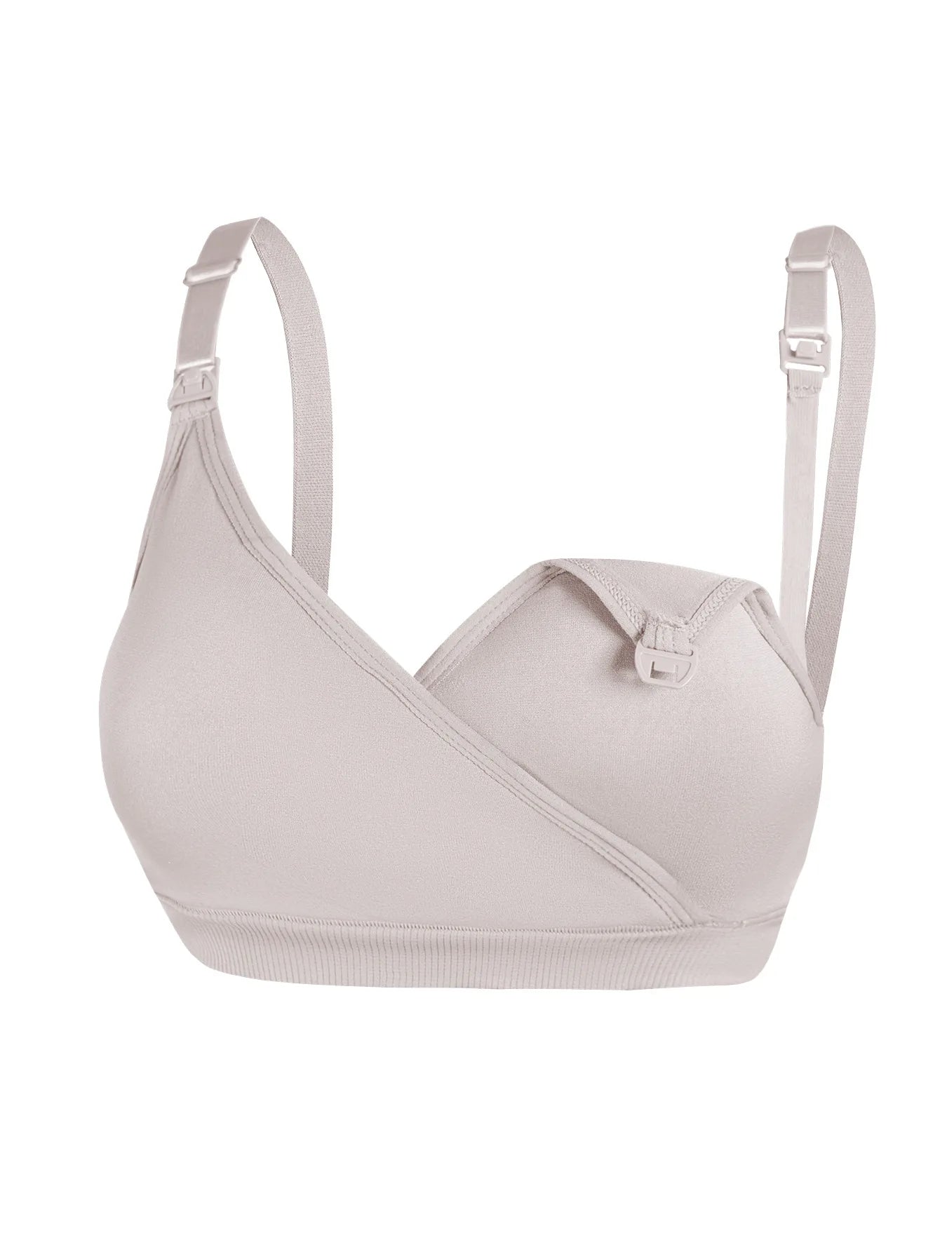 Wire-Free Maternity Nursing Bra Nylon Seamless Front Closure Breastfeeding Comfort Adjustable Support Soft Pregnancy Underwear