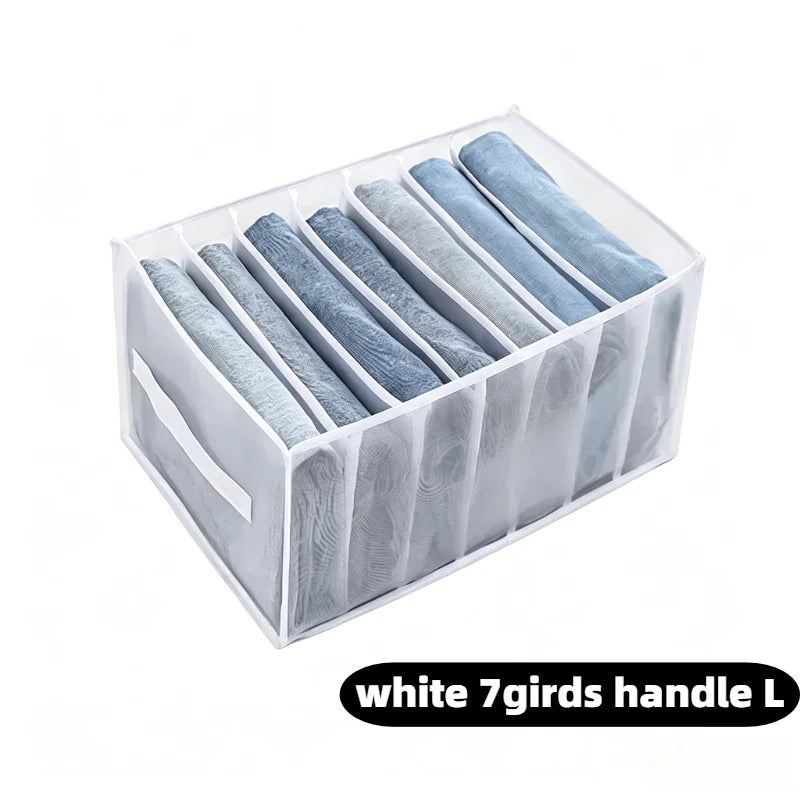 Clothes Organizer for Socks Home Separated Underwear Storage Box Bra Organizing Breathable Mesh Bag Foldable Laundry Basket