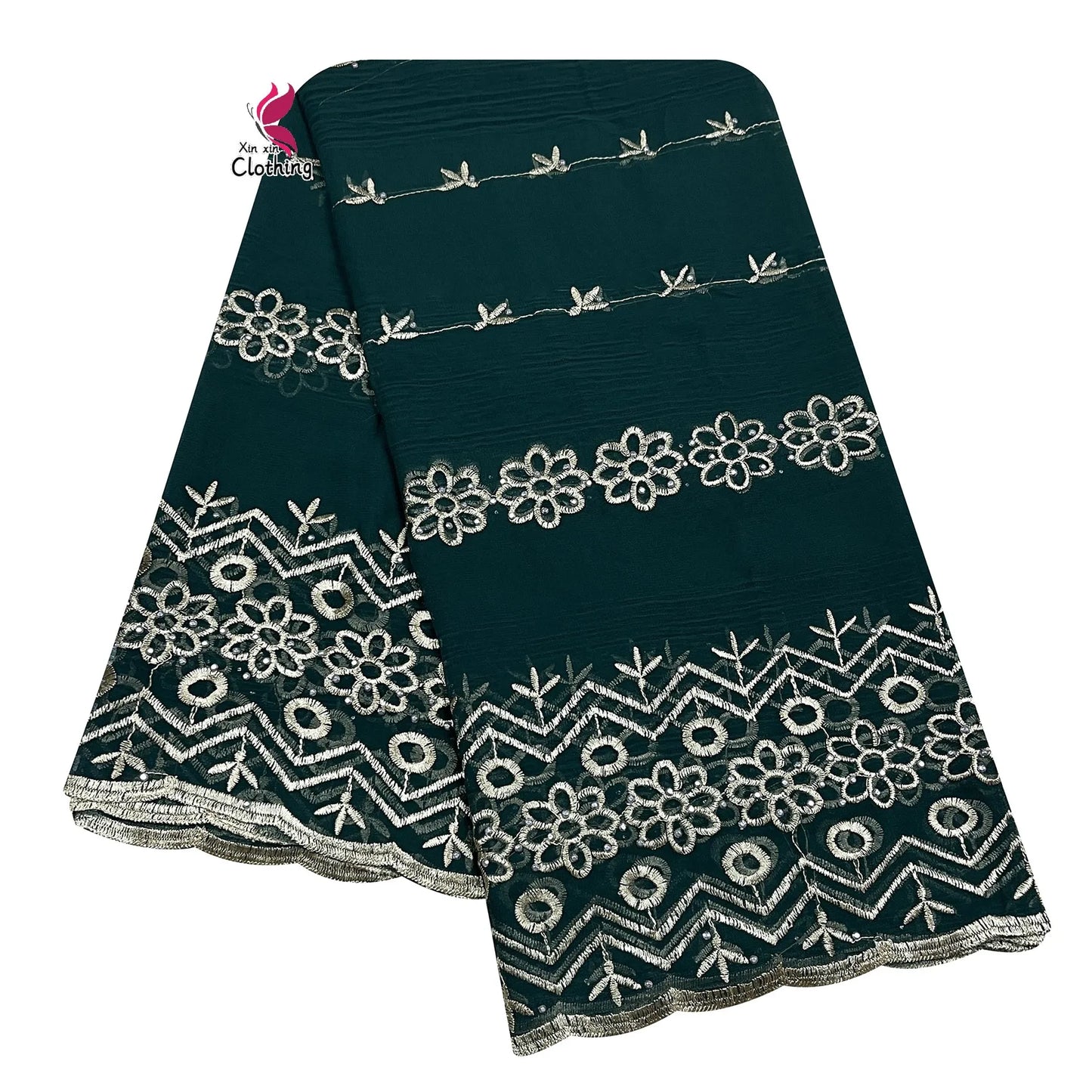New High Quality Chiffon Women Scarves Diamonds Embroidery Soft Scarf African Women Hijab Muslim Dubai Ramadan Shawls Scarf
