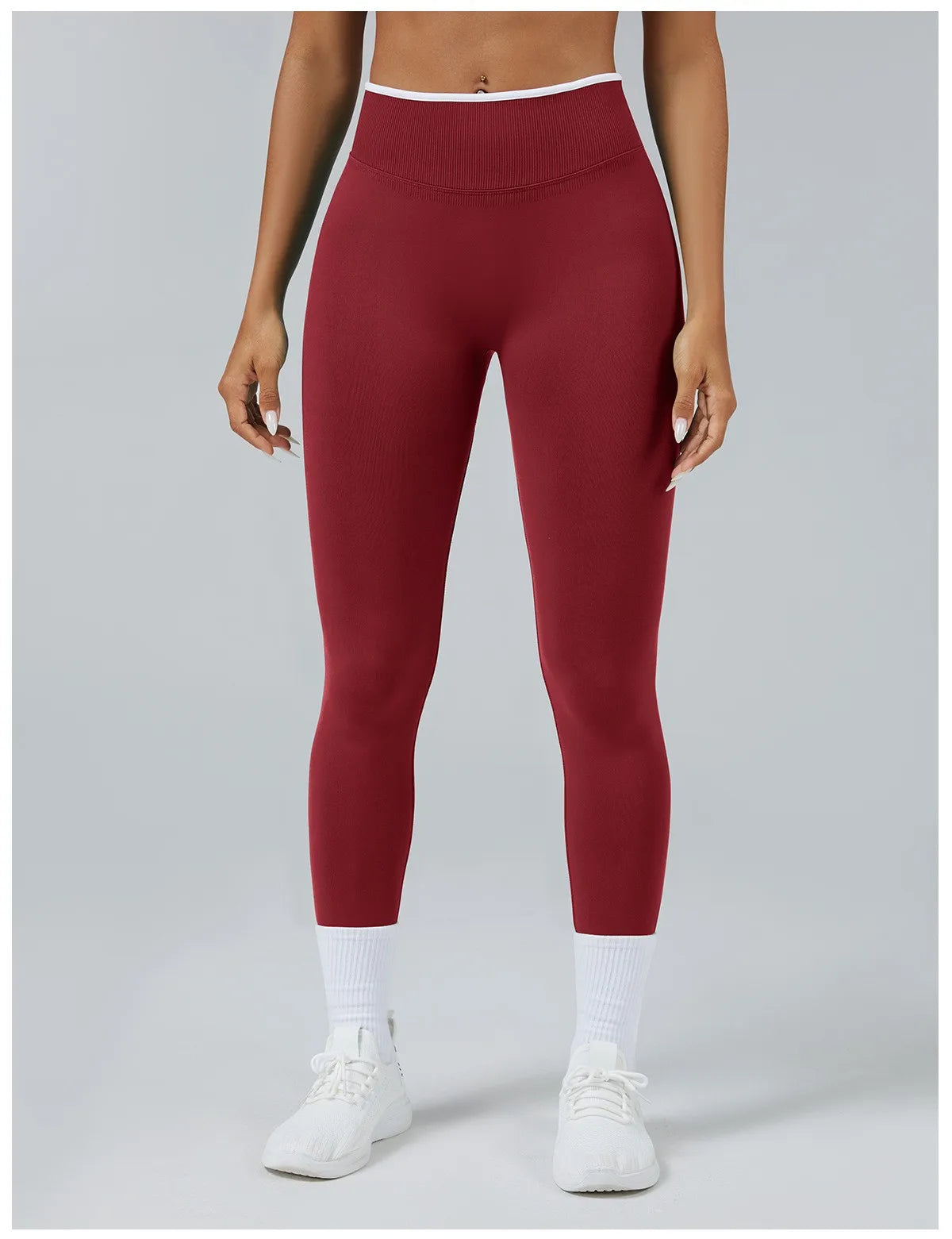 Women's Middle Waist Seamless Yoga Leggings Push-Up Sport Fitness Running Pants Hip Lift High Elastic Gym Leggings Sport Legging