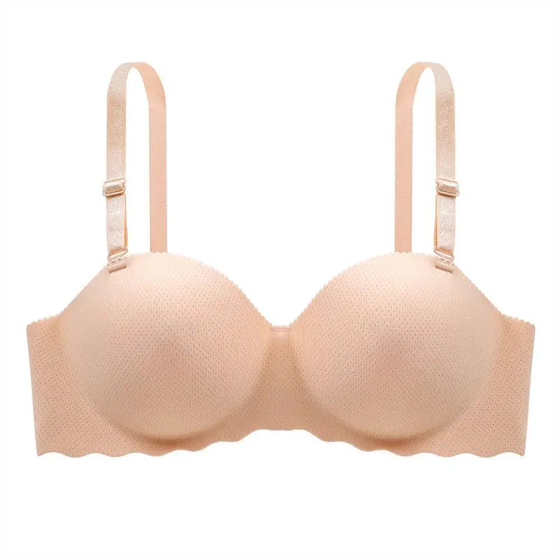 Seamless Push-Up Bralette — Wire-Free Padded Bra with Detachable Straps