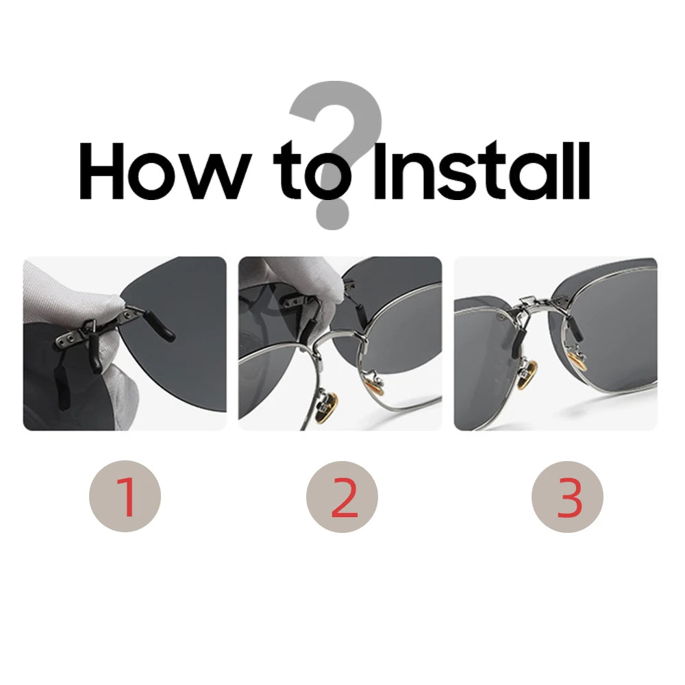 Oval Clip-On Sunglasses | 7 Lens Options