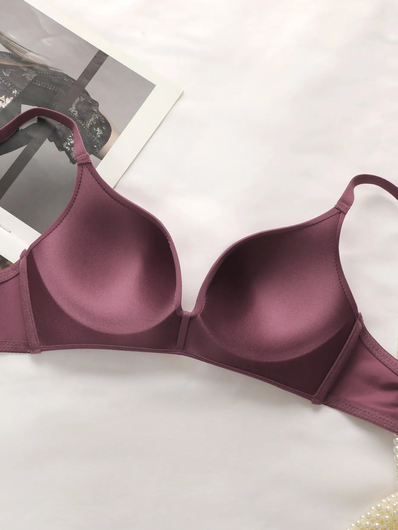 Leopard Print Wire-Free Bra & Bikini Brief Set — Lace Trim 3/4 Cup | Women's Sexy Lingerie