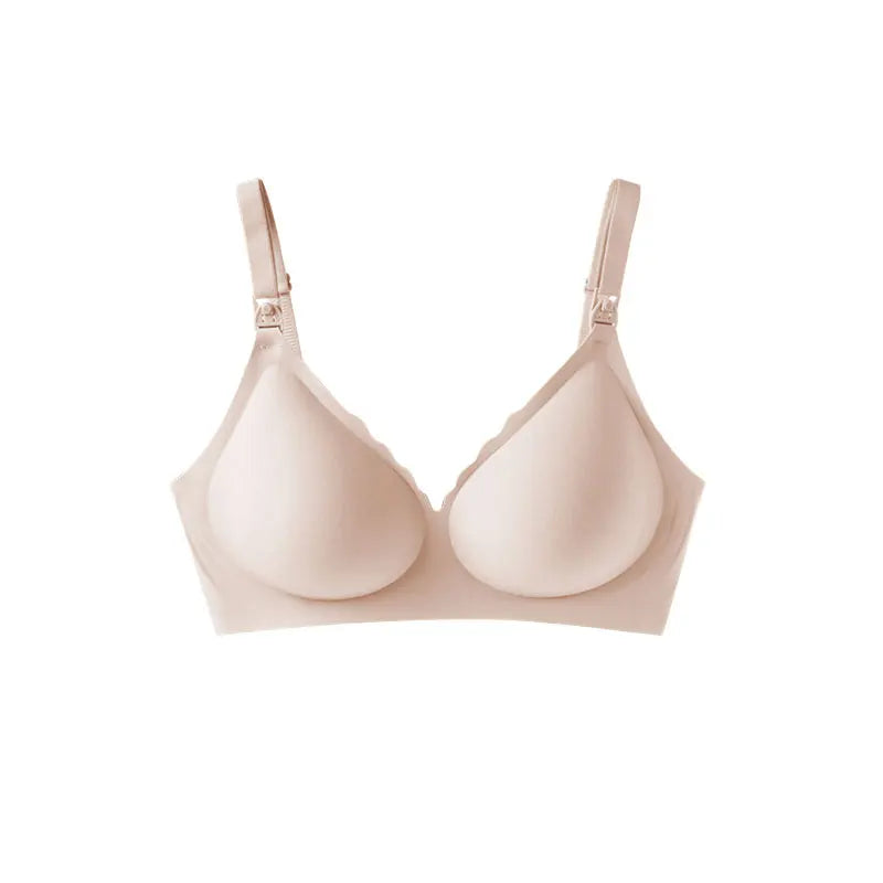 Women's Front Open Nursing Bra – Seamless Laser Cut Wire-Free Maternity Breastfeeding Bra | 9 Colors
