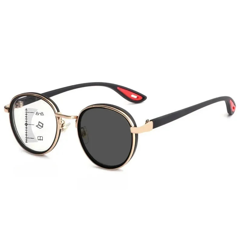 Round Progressive Photochromic Reading Glasses | +1.00 to +4.00