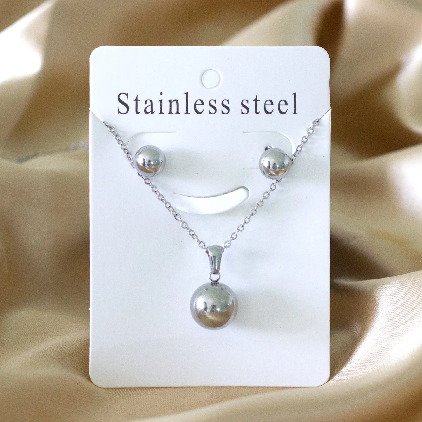LUXUKISSKIDS Fashion Cubic Love Heart Minimalist Jewelry Set Necklace Earrings Bracelets Stainless Steel Women Party Accessories