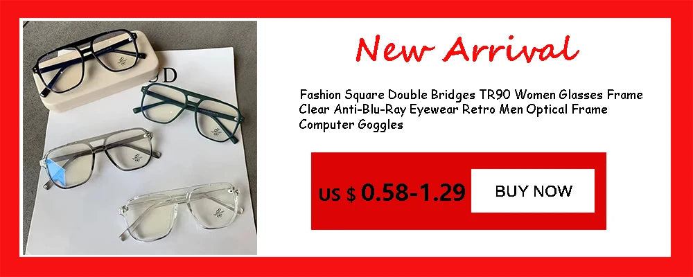 Oversized Square Clear-Lens Glasses | Unisex Statement Frames