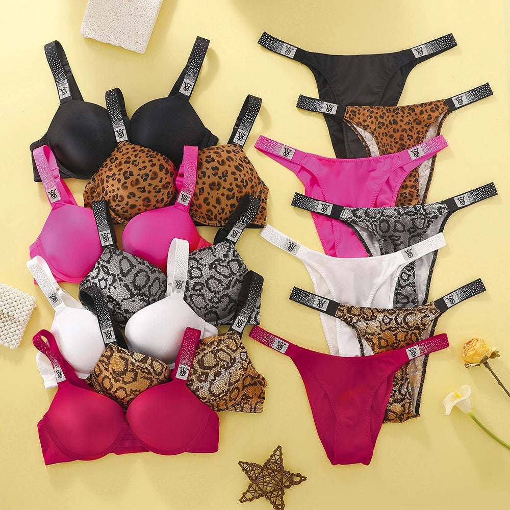 Women's Lace Seamless Push-Up Bra & Panty Set – 7 Colors Underwire Lingerie